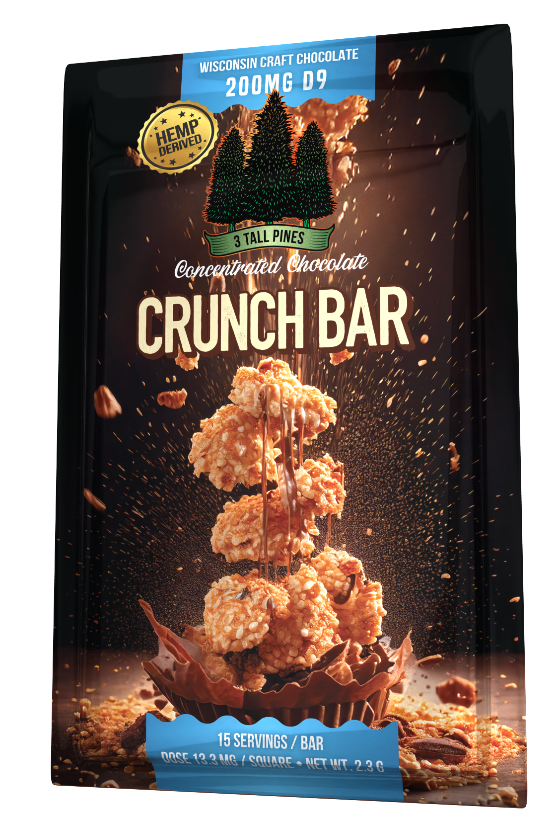Milk Chocolate Crunch - Delta 9 Chocolate Bar – 3 Tall Pines Farm Milk Chocolate Crunch - Delta 9 Chocolate Bar – 3 Tall Pines Farm