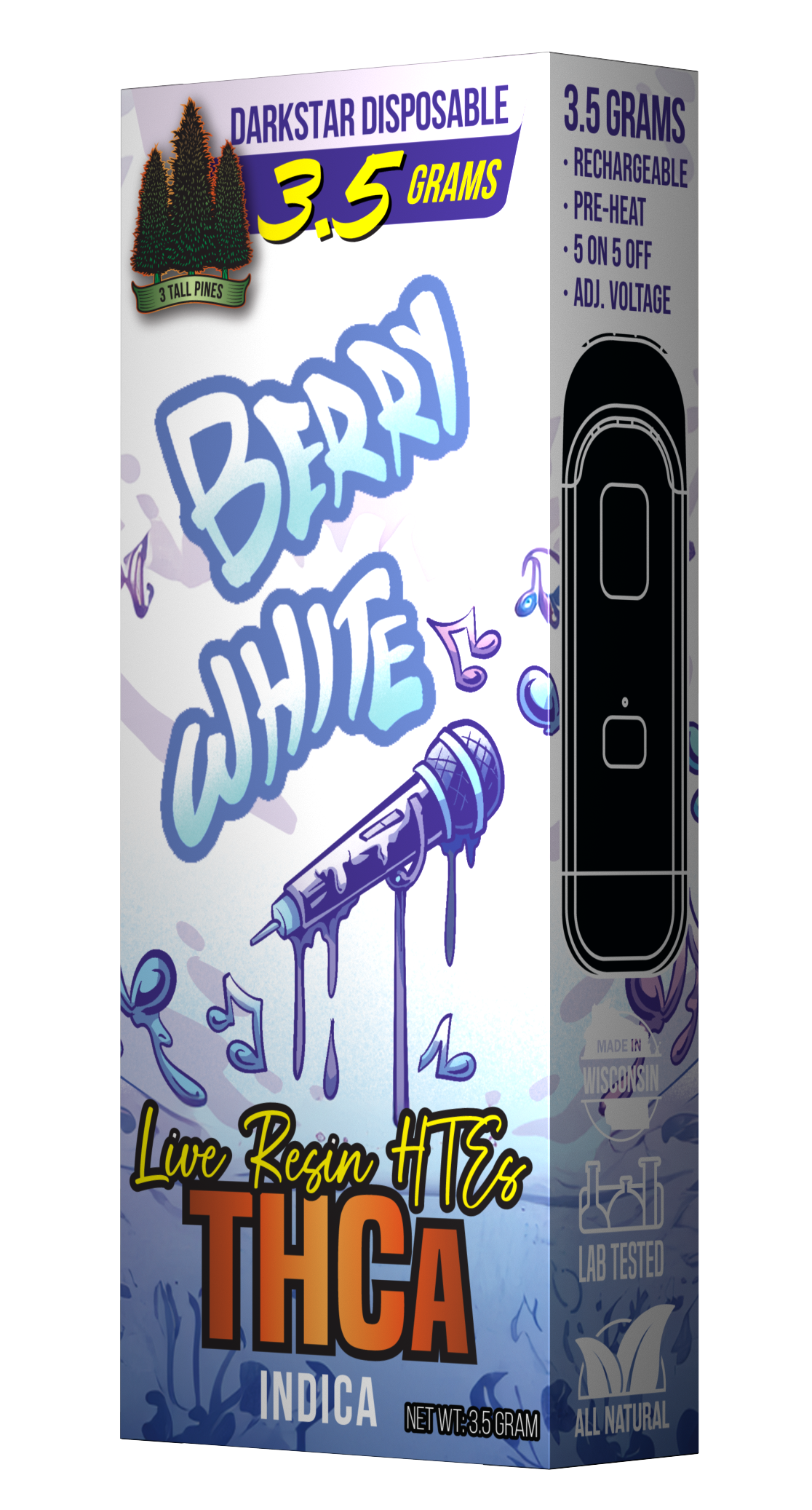 Disposable Vape Wisconsin THCa Vape - Berry White Indica Disposable Vape Wisconsin THCa Vape - Berry White Indica