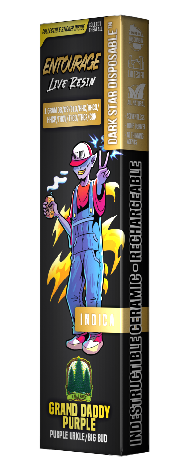 Entourage - Darkstar Disposable 1g Vape (Indica) 3 Tall Pines Farm Entourage - Darkstar Disposable 1g Vape (Indica) 3 Tall Pines Farm