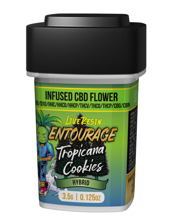 Entourage - Infused CBD Flower - Tropicana Cookies (Hybrid) - 3 Tall Pines Farm