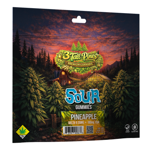 Delta 9 Gummies - Sour Pineapple - 20mg Delta 9