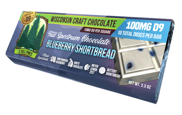 Blueberry Shortbread - Delta 9 Chocolate Bar