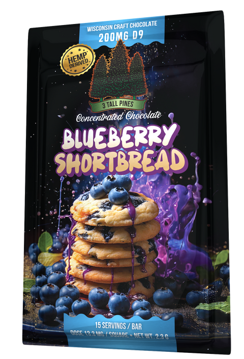 Blueberry Shortbread - Delta 9 Chocolate Bar