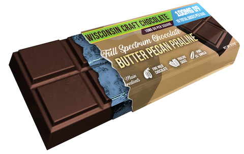 Butter Pecan Praline - Delta 9 Chocolate Bar