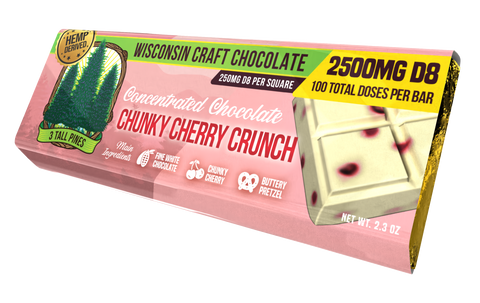 Chunky Cherry Crunch - Delta 8 Chocolate Bar