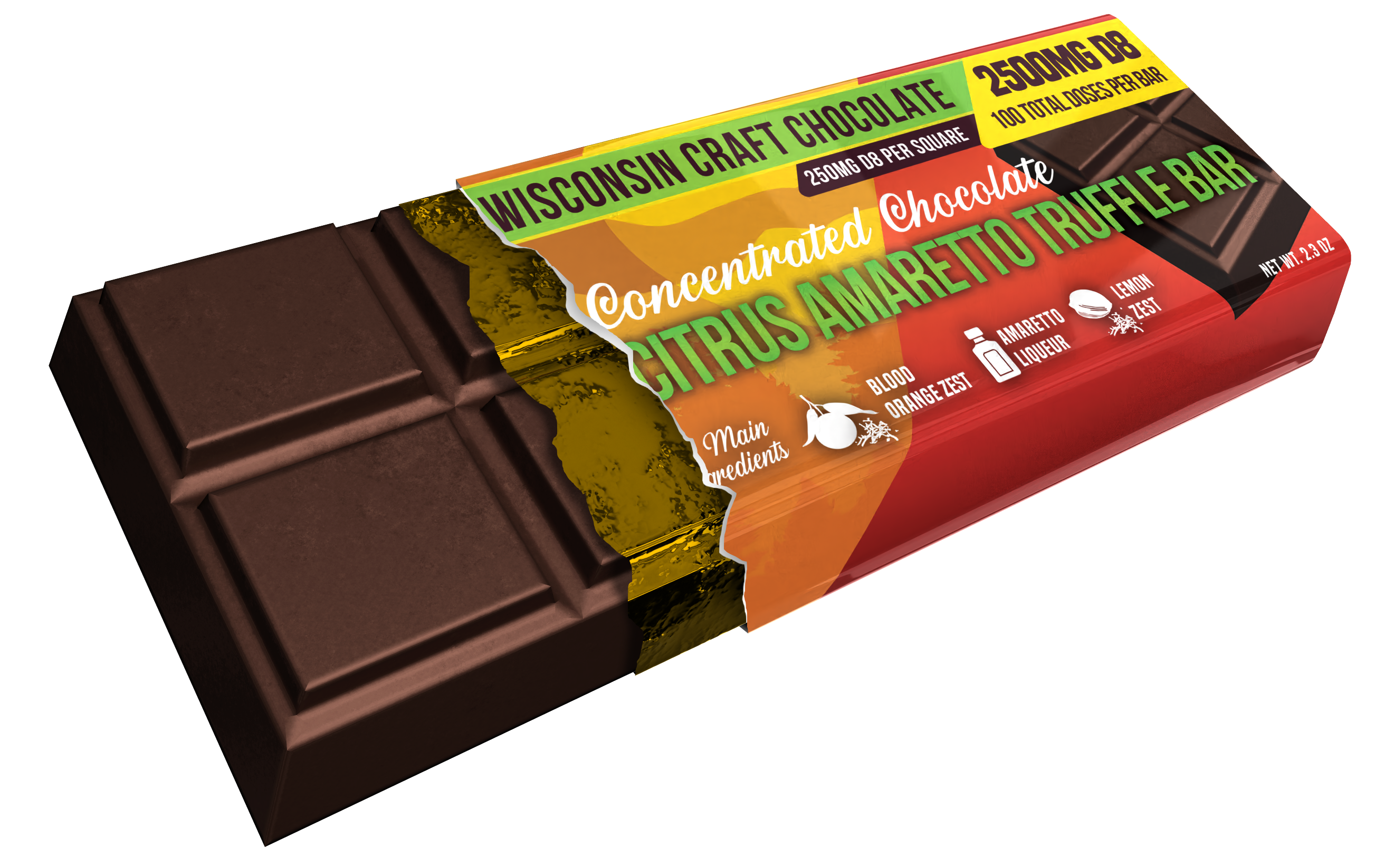 Citrus Amaretto - Delta 8 Chocolate Bar