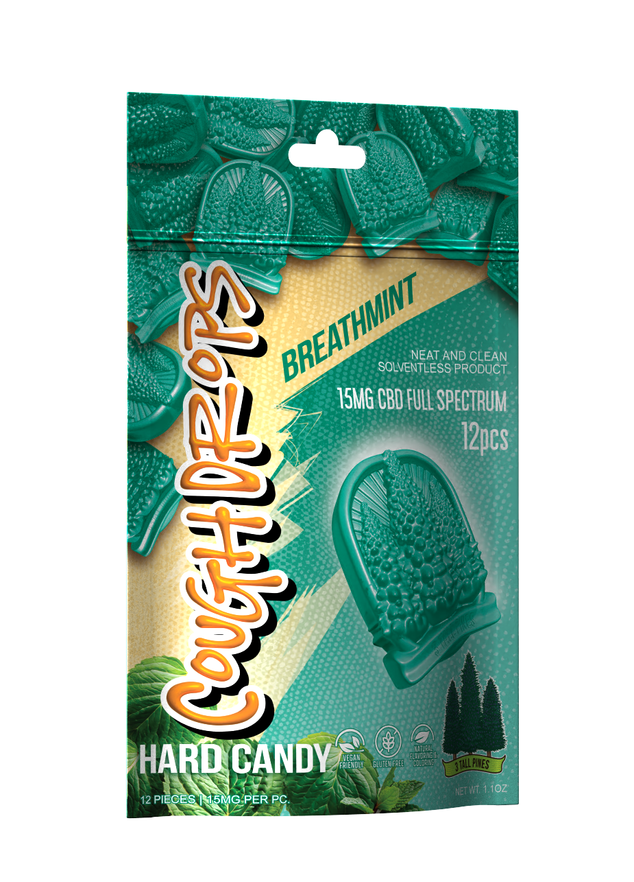 CBD Cough Drops - Breathmint - 15mg Full Spectrum