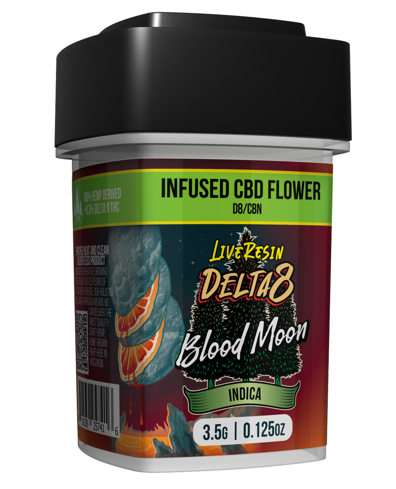 Delta 8 - Infused CBD Flower - Blood Moon (Indica)
