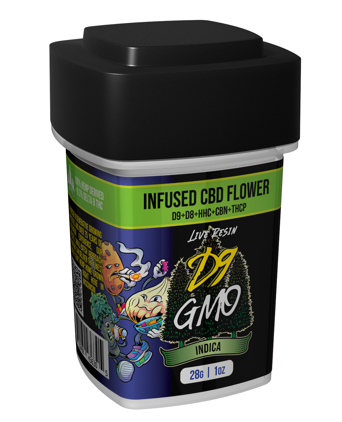 Delta 9 - Infused CBD Flower - GMO (Indica)