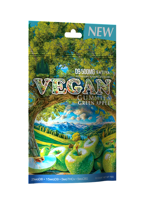 Delta 9 Vegan Gummies Green Apple 500mg