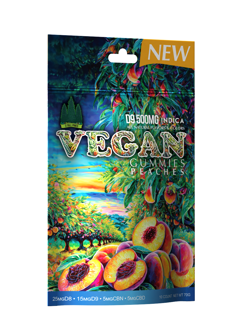 Delta 9 Vegan Gummies Peaches 500mg