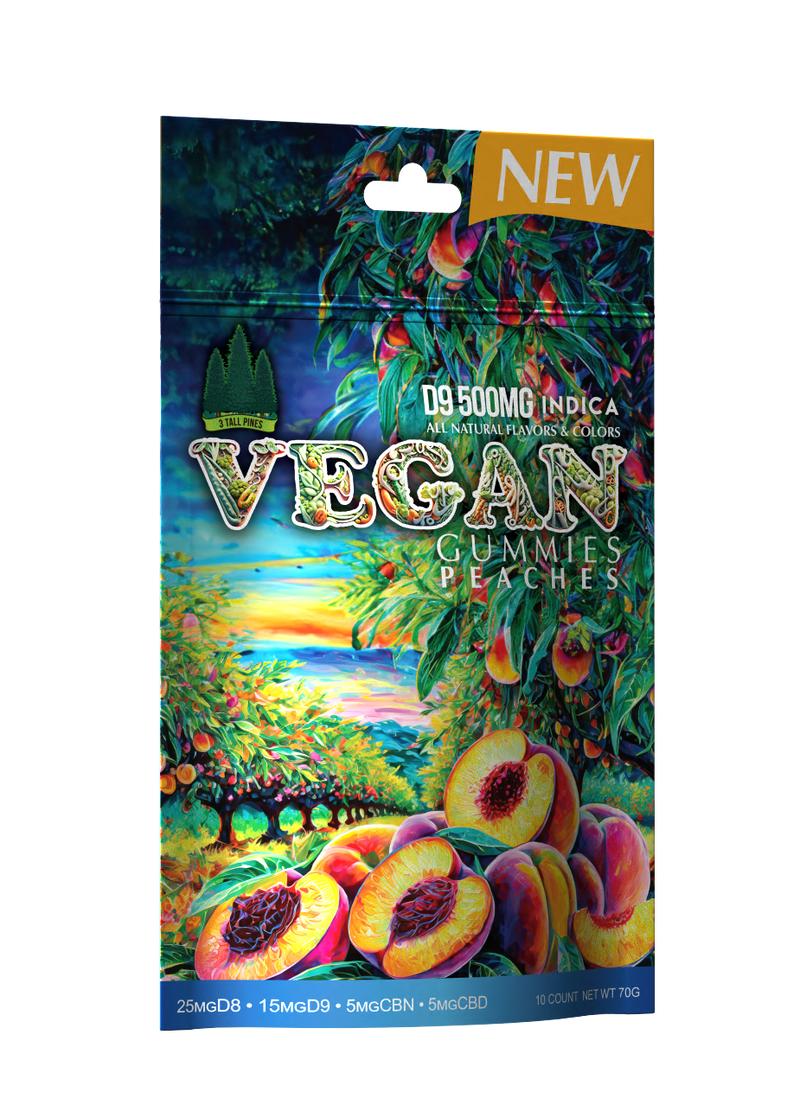 Delta 9 Vegan Gummies Peaches 500mg