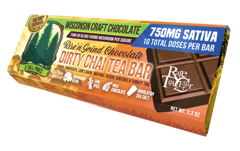 Dirty Chai Tea - Rise N Grind THCV Chocolate Bar