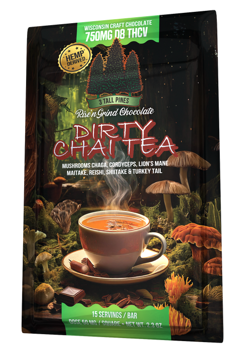 Dirty Chai Tea - Rise N Grind THCV Chocolate Bar