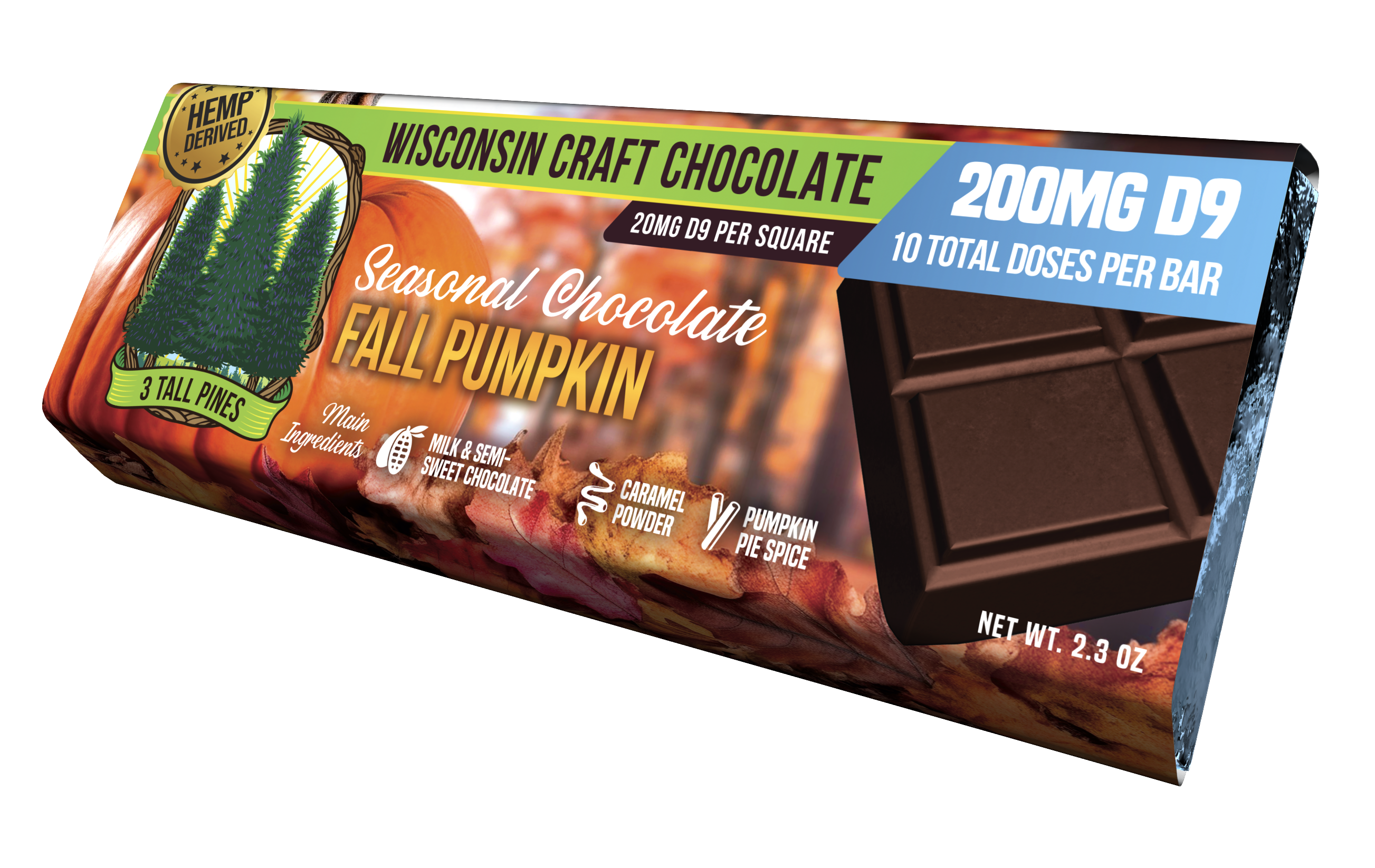 Fall Pumpkin - Delta 9 Chocolate Bar