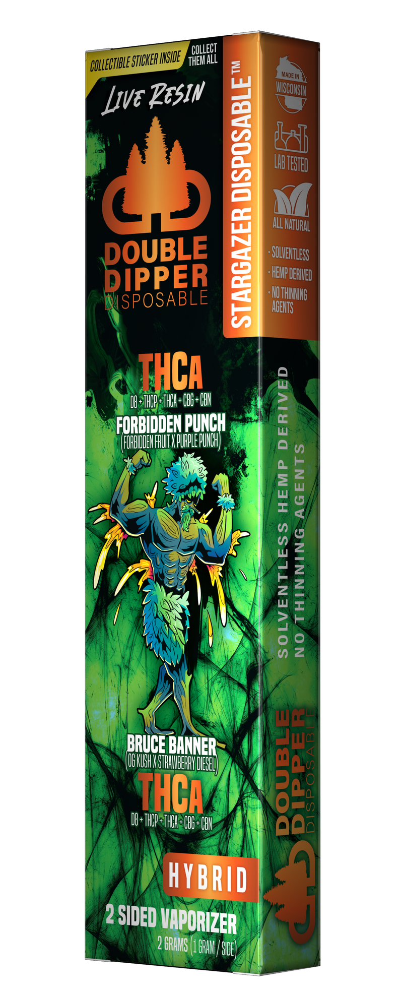 Forbidden Punch / Bruce Banner - THCa/THCa - Stargazer Double Dipper Disposable Vape