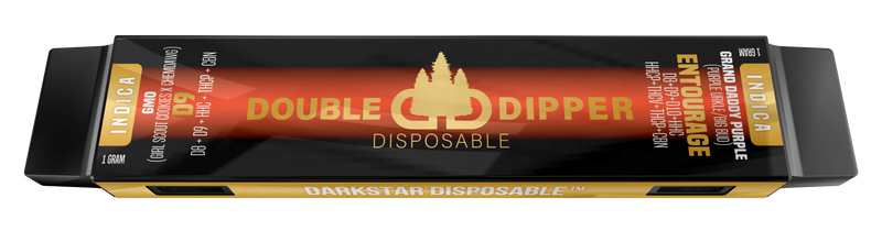 GMO / Grand Daddy Purple - Delta 9/Entourage - Darkstar Double Dipper Disposable Vape