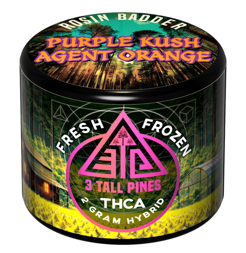 THCA Rosin Badder - Purple Kush Agent Orange Fresh Frozen 2g Hybrid