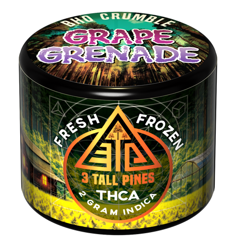 Grape Grenade - THCa Crumble - Indica Live Resin BHO 2g