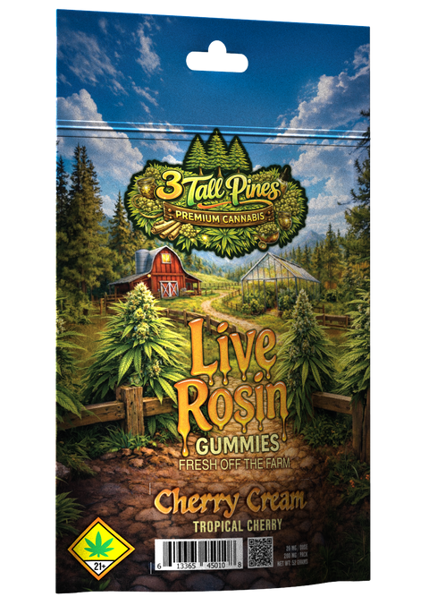 Rosin Gummies - Cherry Cream 10pk Hybrid 25mg