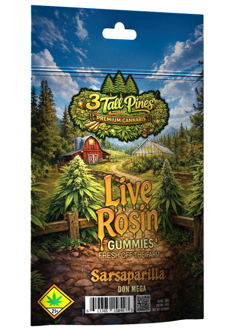 Rosin Gummies - Sarsaparilla 10pk Hybrid 25mg