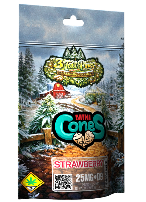 Delta 9 Mini Cones – Strawberry