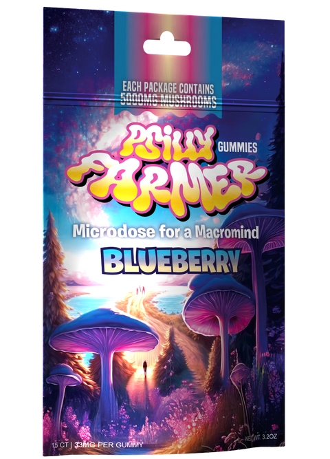Psilly Farmer 5000mg Mushroom Gummies – Blueberry Dream