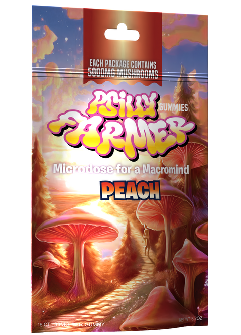 Psilly Farmer 5000mg Mushroom Gummies – Peach Paradise