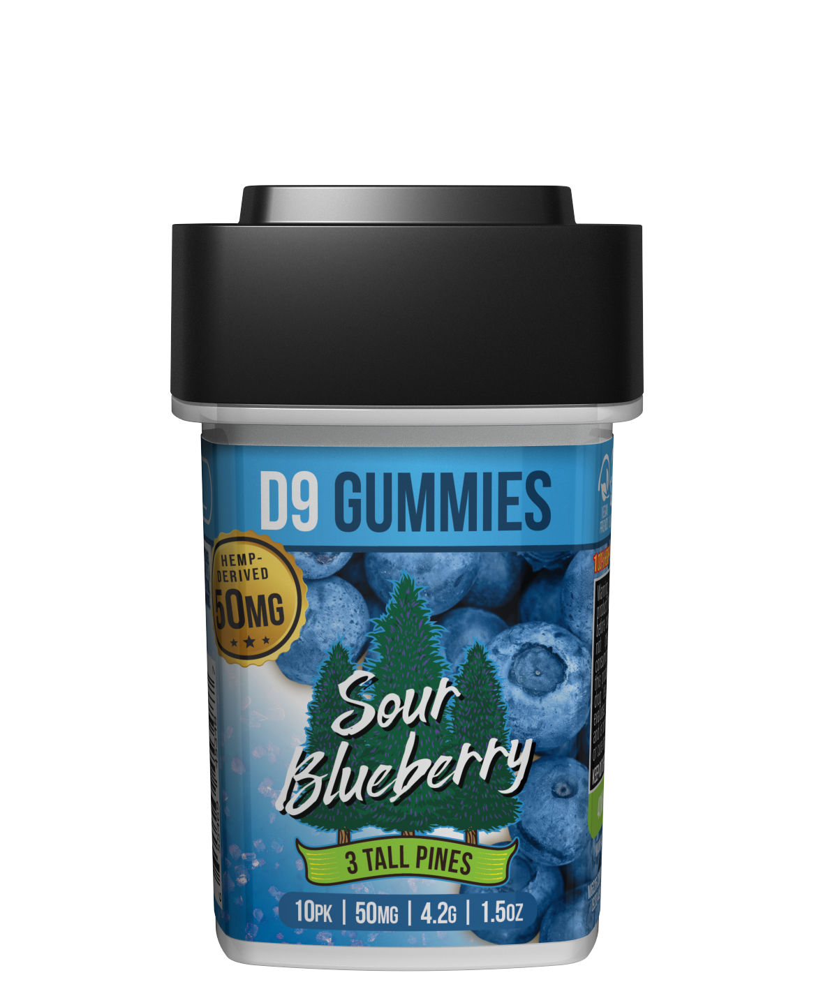 Sour Blueberry - Delta 9 Gummies