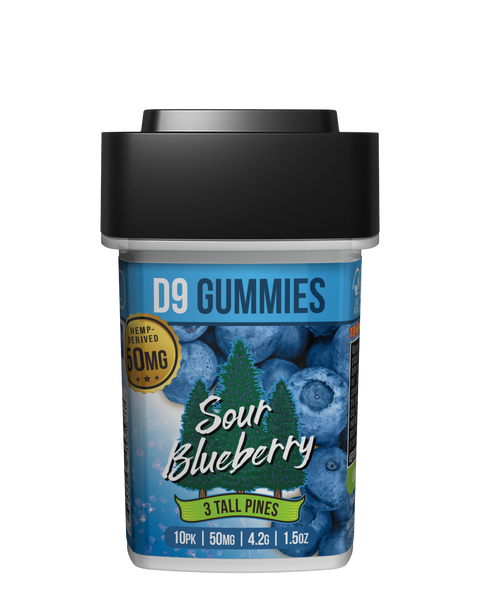 Sour Blueberry - Delta 9 Gummies