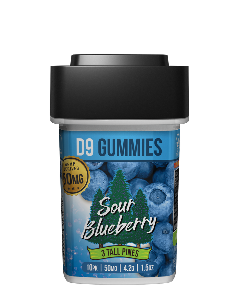Sour Blueberry - Delta 9 Gummies