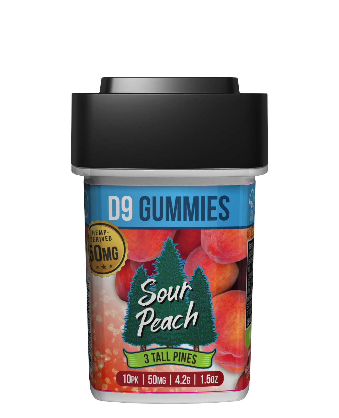 Sour Peach - Delta 9 Gummies