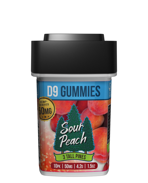 Sour Peach - Delta 9 Gummies
