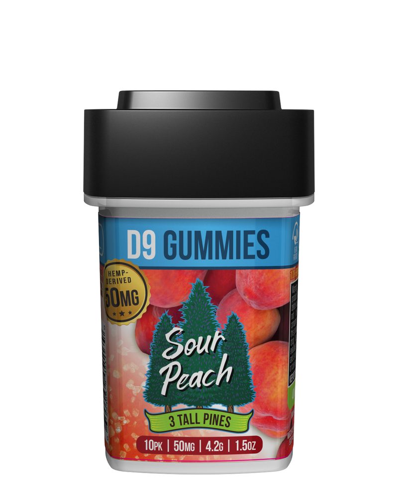 Sour Peach - Delta 9 Gummies