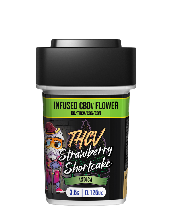 THCv - Infused CBDv Flower - Strawberry Shortcake (Indica)