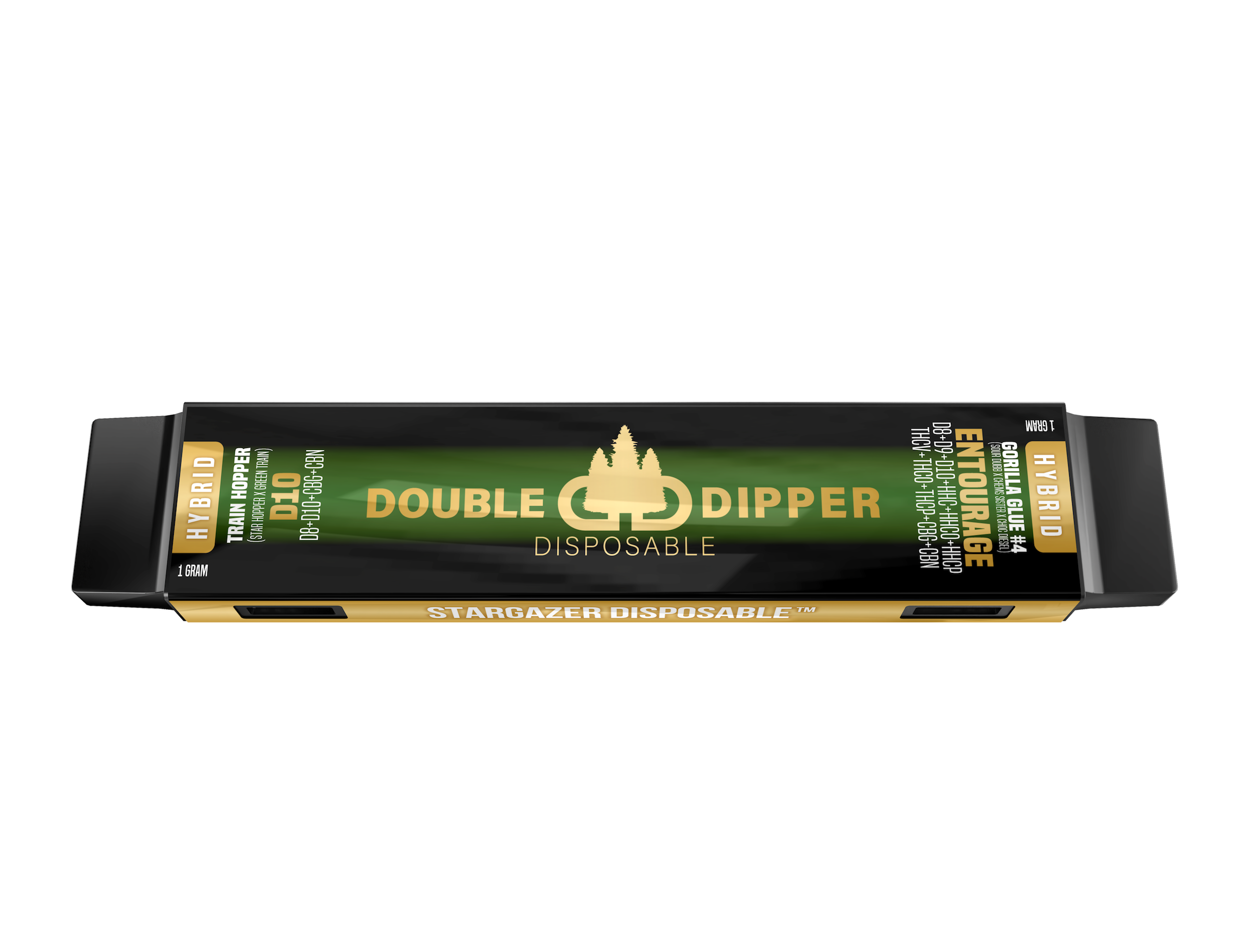 Train Hopper/Gorilla Glue #4 - Delta 10/Entourage - Stargazer Double Dipper Disposable Vape