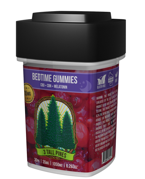 CBD/CBN/Melatonin - Bedtime Gummies (35mg) - 3 Tall Pines Farm