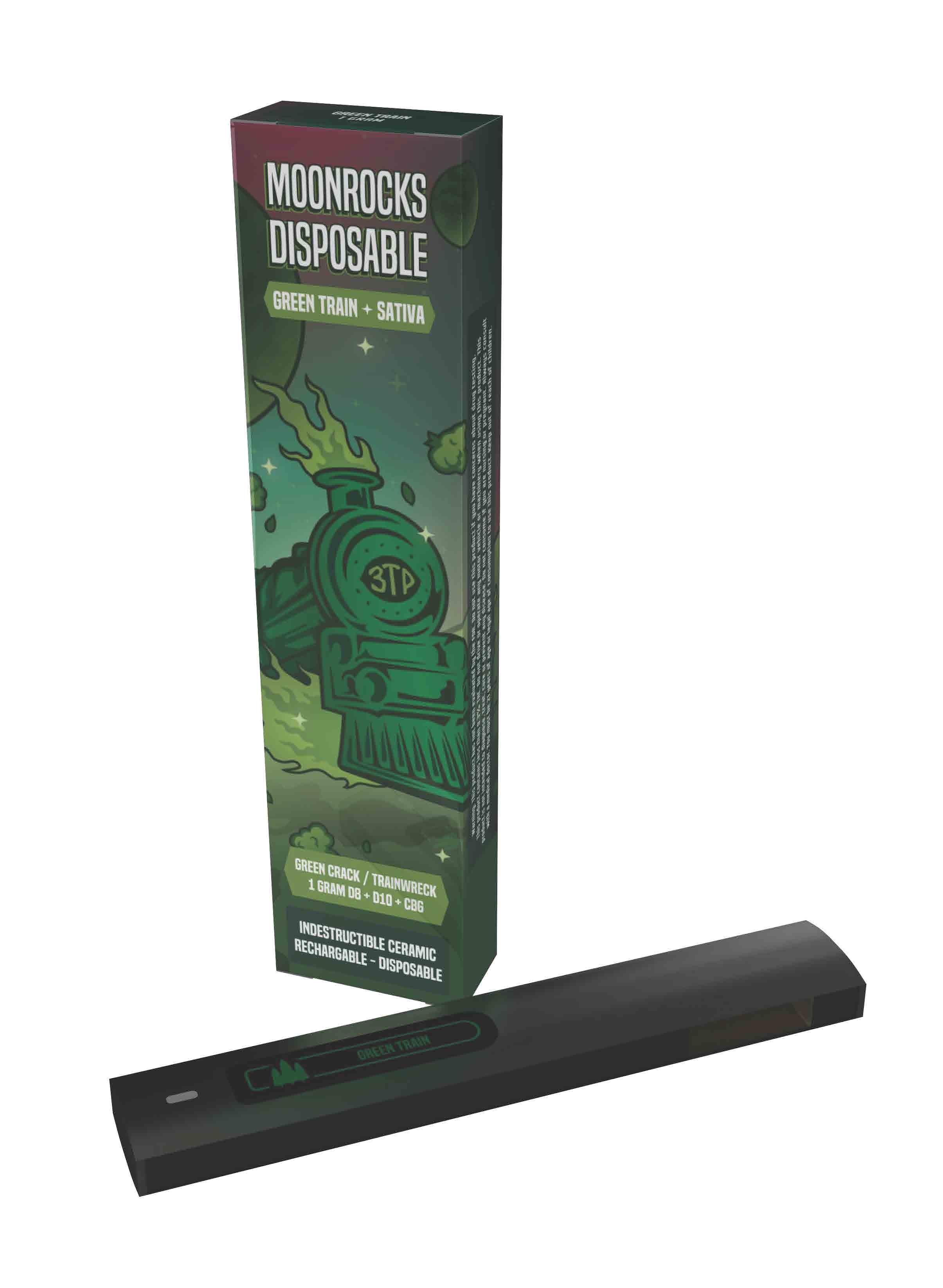 Delta 10 - Moonrocks Disposable Vape - Green Train