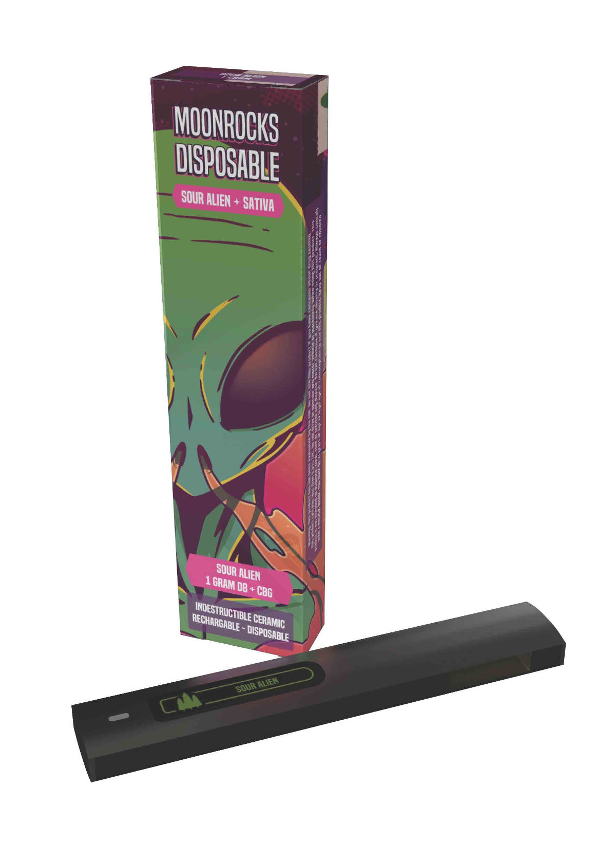 Delta 8 Vape - Moonrock Disposable 1g Vape (Sativa)  3 Tall Pines Farm